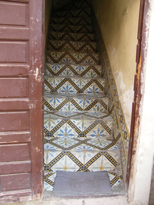 tiled stairs