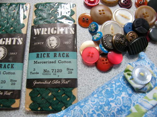vintage braid and buttons